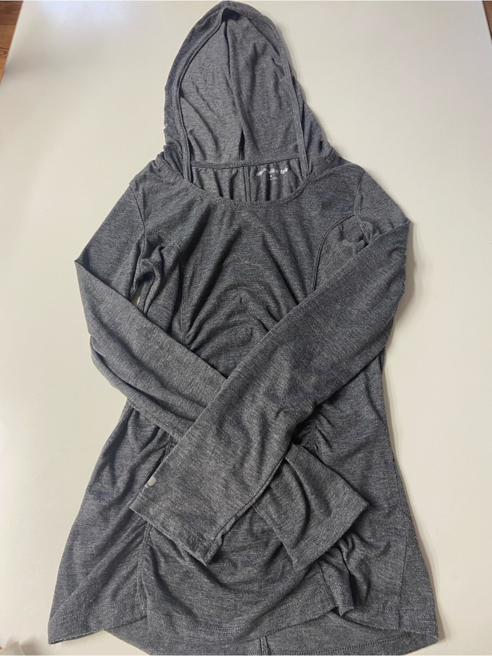 Marika Gray Athletic Hoodie Long-Sleeve Ruched excellent condition size S womens